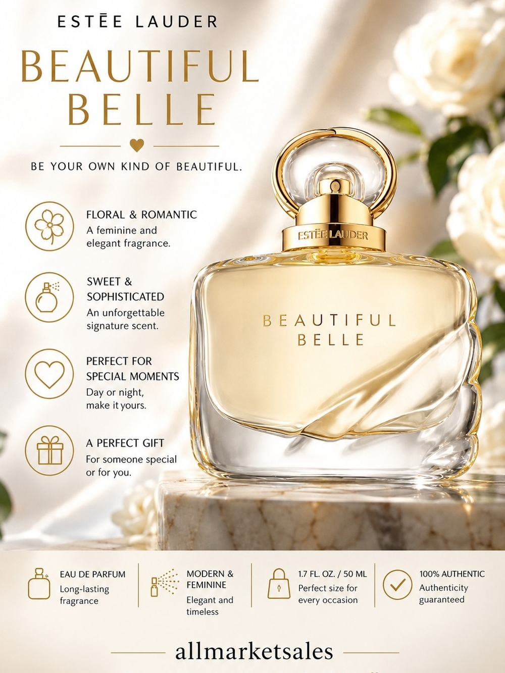 Estée Lauder Beautiful Belle for Women 1.7 fl oz / 50 ml EDP